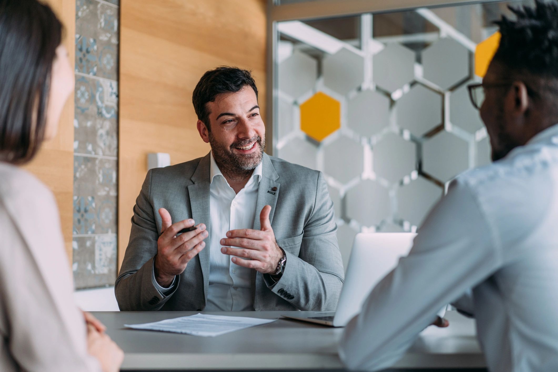 Senior care consultant helping agency owner