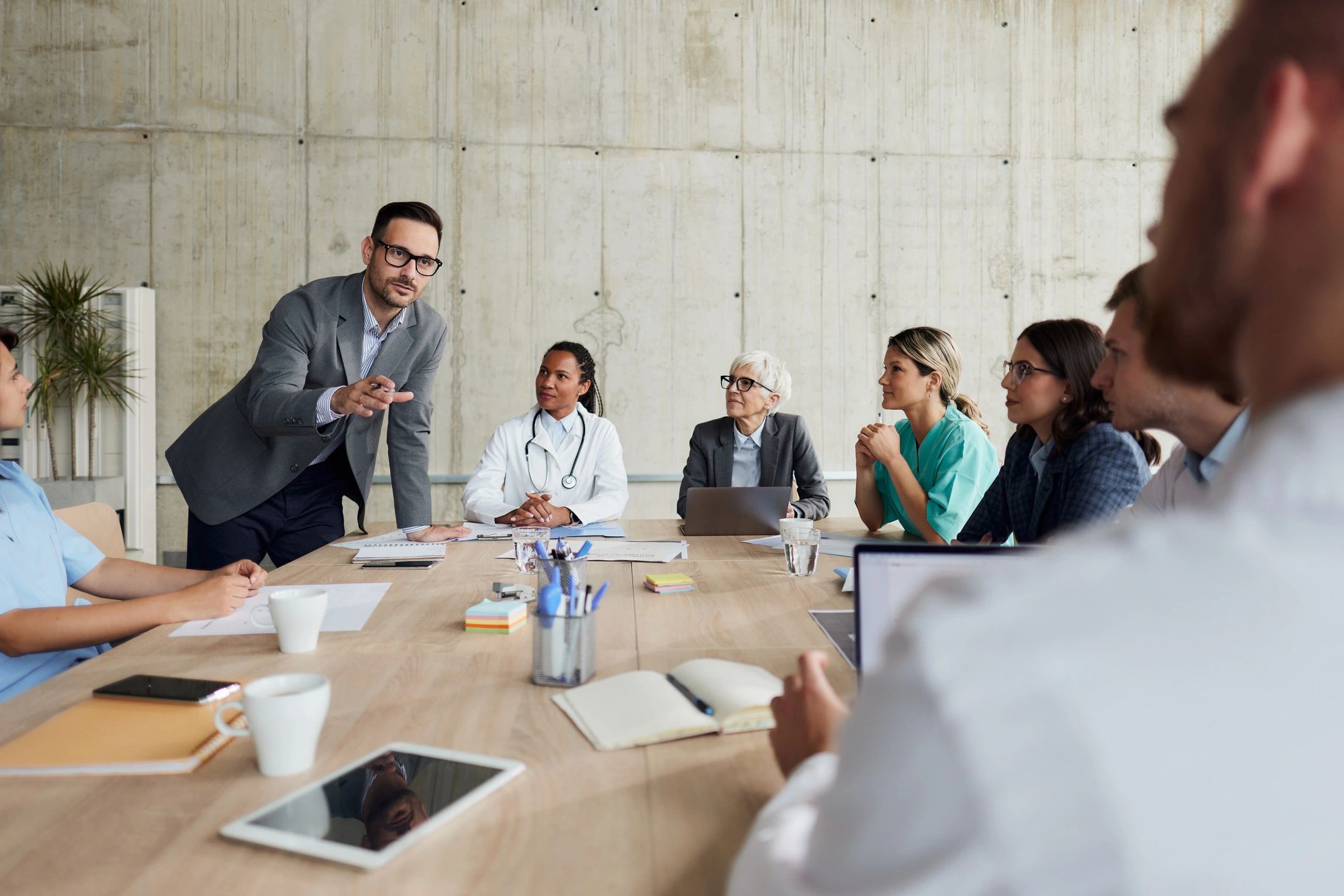 healthcare technology business meeting